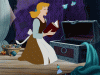 Cinderella reading book with mice and birds.gif